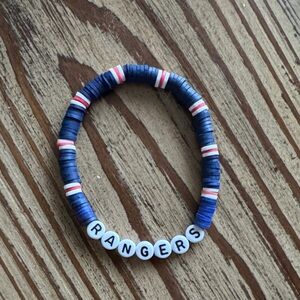 NY rangers beaded bracelet
